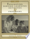 Evaluating Service Learning Activities and Programs