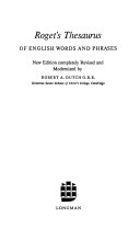 Roget's Thesaurus of English Words and Phrases