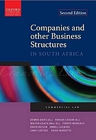 Companies and other business structures in South Africa : commercial law