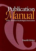 Publication manual of the American Psychological Association