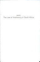 The Law of Insolvency in South Africa