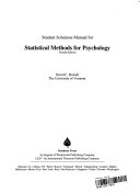 Statistical Methods for Psychology