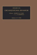 Research in Organizational Behavior: an annual series of analytical essays and critical reviews : Vol. 26