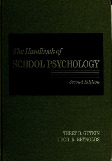 The handbook of school psychology