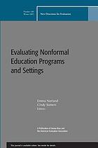 Evaluating Nonformal Education Programs and Settings