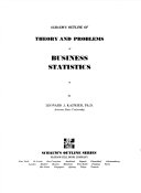 Schaum's Outline of Theory and Problems of Business Statistics