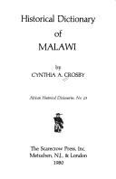 Historical dictionary of Malaŵi