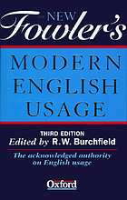 The new Fowler's modern English usage