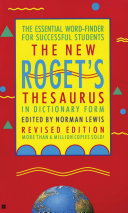 The New Roget's Thesaurus in Dictionary Form