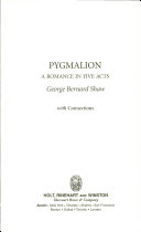 Pygmalion : a romance in five acts 