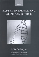 Expert Evidence and Criminal Justice