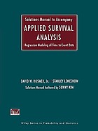 Applied survival analysis : regression modeling of time to event data