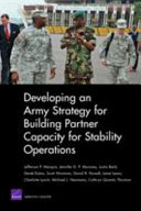 Developing an Army strategy for building partner capacity for stability operations 