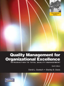 Quality management : introduction to total quality management for production, processing, and services