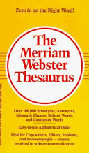 The Merriam-Webster Thesaurus