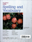 Houghton Mifflin Spelling and Vocabulary