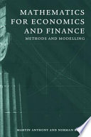 Mathematics for Economics and Finance