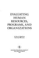 Evaluating human resources programs and organizations