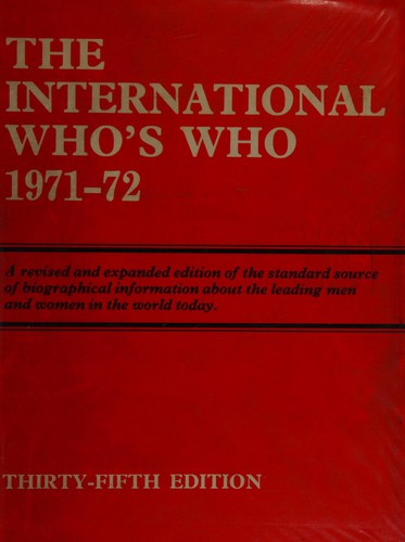 The International who's who 1971-72