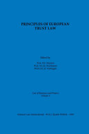 Principles of European Trust Law