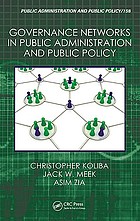 Governance networks in public administration and public policy