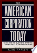 The American Corporation Today