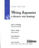 Writing arguments : a rhetoric with readings