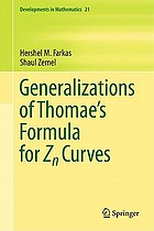  Generalizations of Thomae's formula for Zn curves