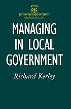  Managing in local government