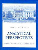 Analytical perspectives : budget of the United States government, fiscal year 2004.