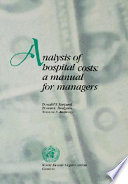 Analysis of Hospital Costs: a manual for managers