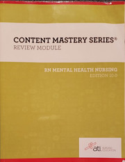 RN Mental Health Nursing Edition 10. 0 content mastery series review module