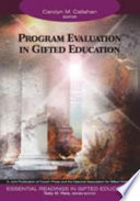 Program Evaluation in Gifted Education /