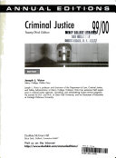 Annual editions: criminal justice 99/00