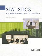 Statistics for management and economics