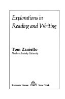 Explorations in Reading and Writing