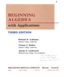 Beginning Algebra, with Applications