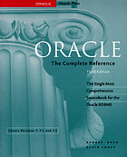 Oracle : the complete reference