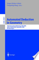 Automated Deduction in Geometry