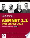 Beginning ASP.NET 1.1 with VB.NET 2003