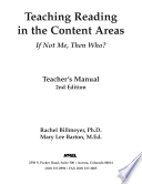 Teaching Reading in the Content Areas