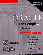 Oracle : the complete reference