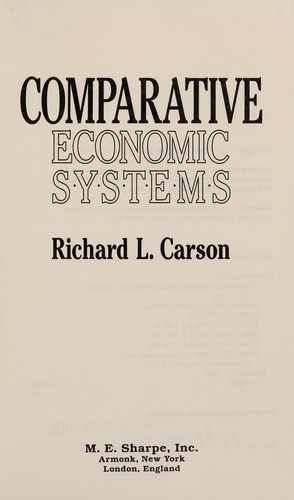 Comparative economic systems