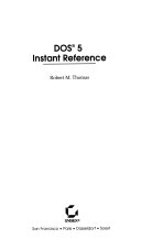 DOS 5 Instant Reference