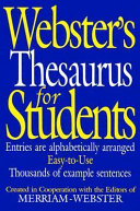 Webster's Thesaurus for Students