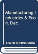 Manufacturing Industry and Economic Development in the SADCC Countries