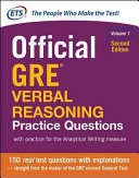 Official GRE Verbal Reasoning Practice Questions, Second Edition