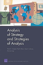 Analysis of strategy and strategies of analysis