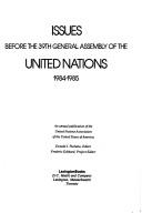 Issues Before the 39th General Assembly of The United Nations