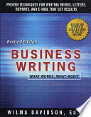  Business writing : what works, what won't